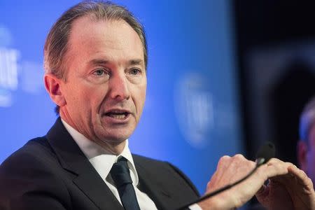 Morgan Stanley Chairman and Chief Executive James Gorman speaks during the Institute of International Finance Annual Meeting in Washington October 10, 2014. REUTERS/Joshua Roberts/Files