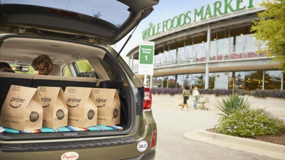 Amazon on Wednesday launched one-hour grocery pick-up at all Whole Foods locations nationwide. (Amazon)