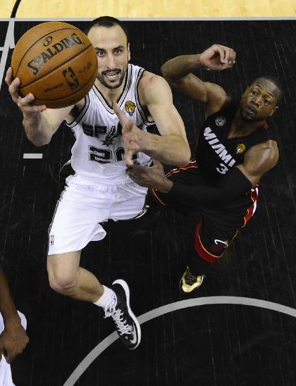 Manu Ginobili showed he still has some game left in the tank after scoring 24 points on Sunday. (AP) 