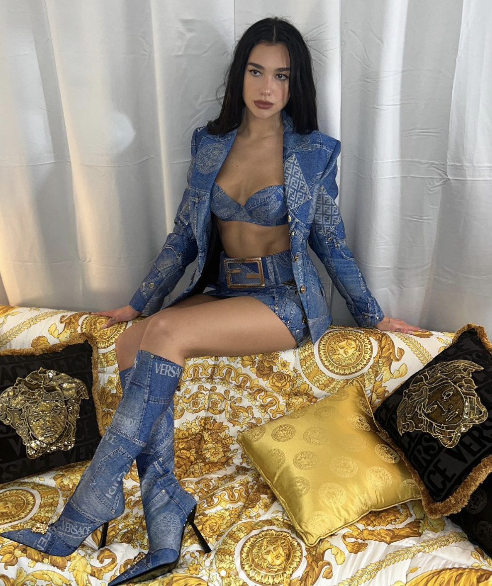 dua lipa versace