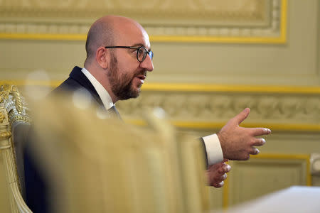 Belgium's Prime Minister Charles Michel speaks during an interview with Reuters at his residence in Brussels, Belgium March 21, 2017. Reuters/Eric Vidal