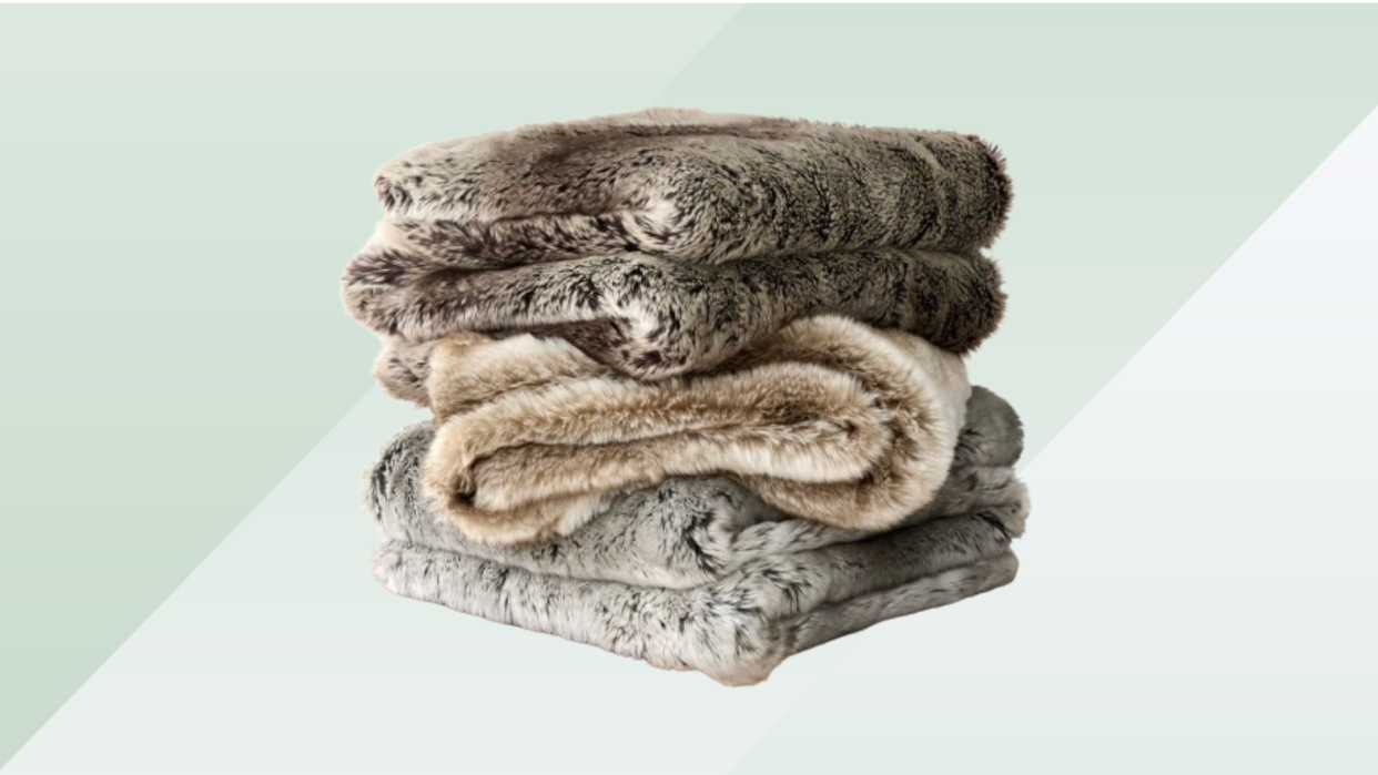 west elm faux fur throw blankets on sale