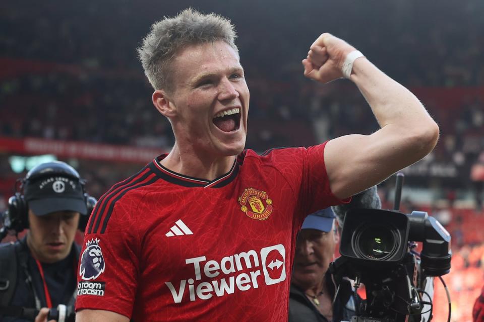 Scott McTominay was the hero as United beat Brentford in October (Manchester United via Getty Imag)