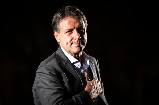 PIAZZA SOLFERINO, TURIN, ITALY - 2021/09/27: Giuseppe Conte, president of political party Five Star Movement, gestures during an event part of Valentina Sganga electoral campaign for Mayor of Turin. The Turin municipal election is due to be held on October 2021. (Photo by Nicolò Campo/LightRocket via Getty Images) (Photo: Nicolò Campo via Getty Images)