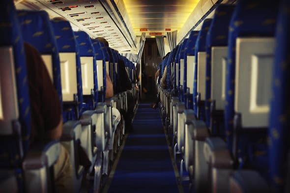 Cabin of a plane