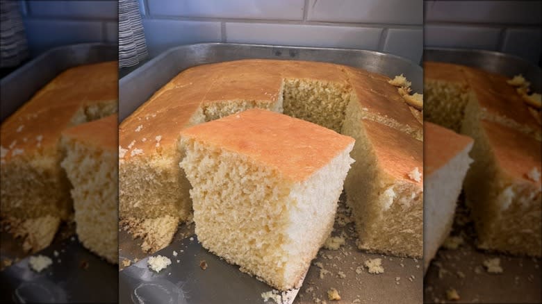 Sliced cornbread Marie Callender's