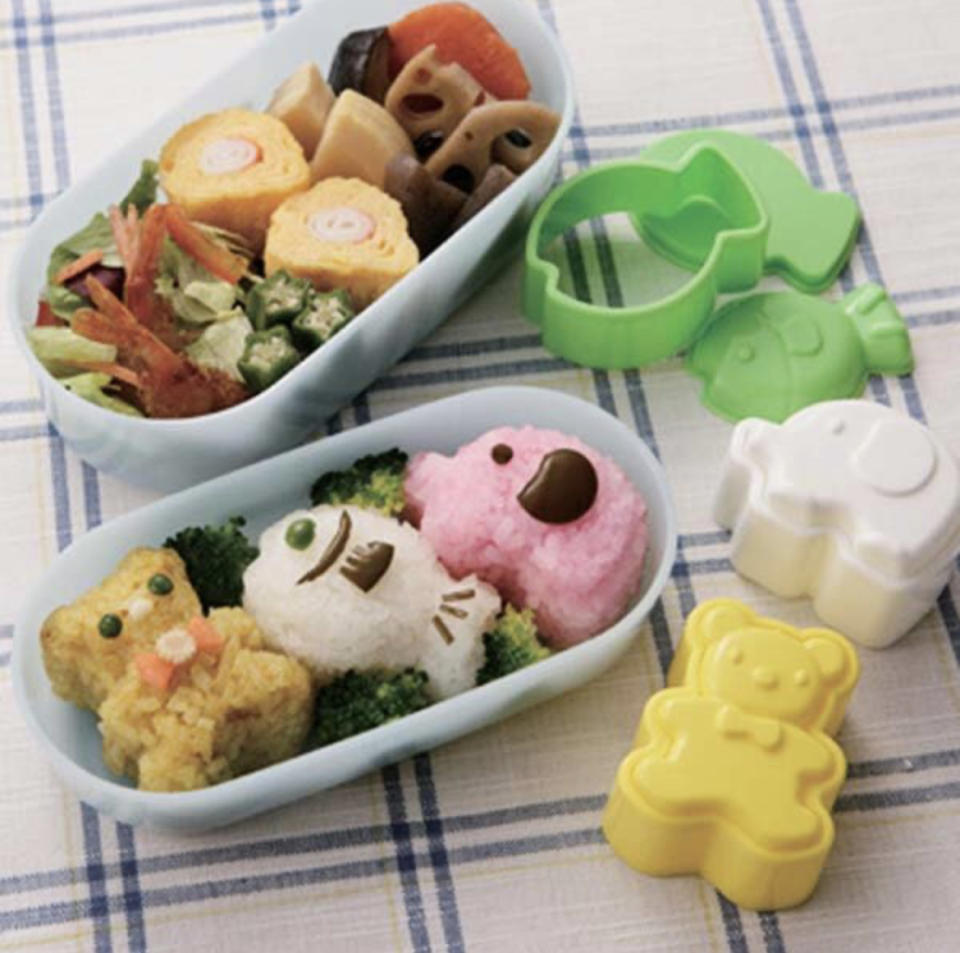 日本品牌TORUNE推出一套三款的飯團模，分別可製出小熊、大象及魚造型的飯團。$48/ HKTVmall