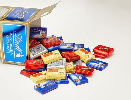 Get 15% off this assortment of Lindt chocolates that includes milk, dark, and white varieties.