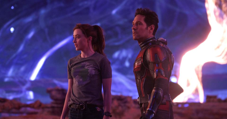 Kathryn Newton and Paul Rudd in ‘Ant-Man and the Wasp: Quantumania’