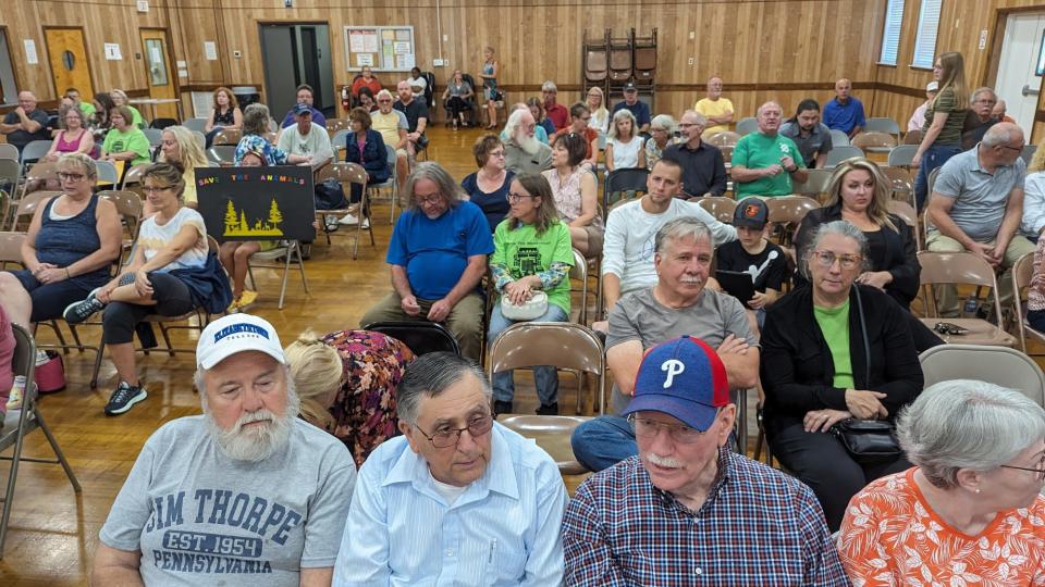 About 160 chairs were set out for the public during the Manchester Township zoning meeting at the Alert Fire Co on October 4, 2023.
