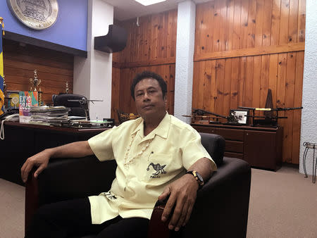 Palau President Tommy Remengesau Jr. poses during an interview with Reuters in Meyuns, Palau August 7, 2018. Picture taken August 7, 2018. REUTERS/Farah Master