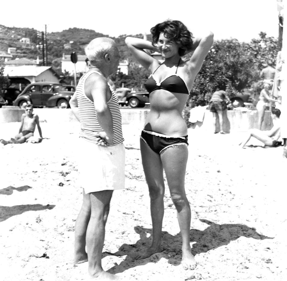 Pablo Picasso at Golfe-Juan, circa 1960.