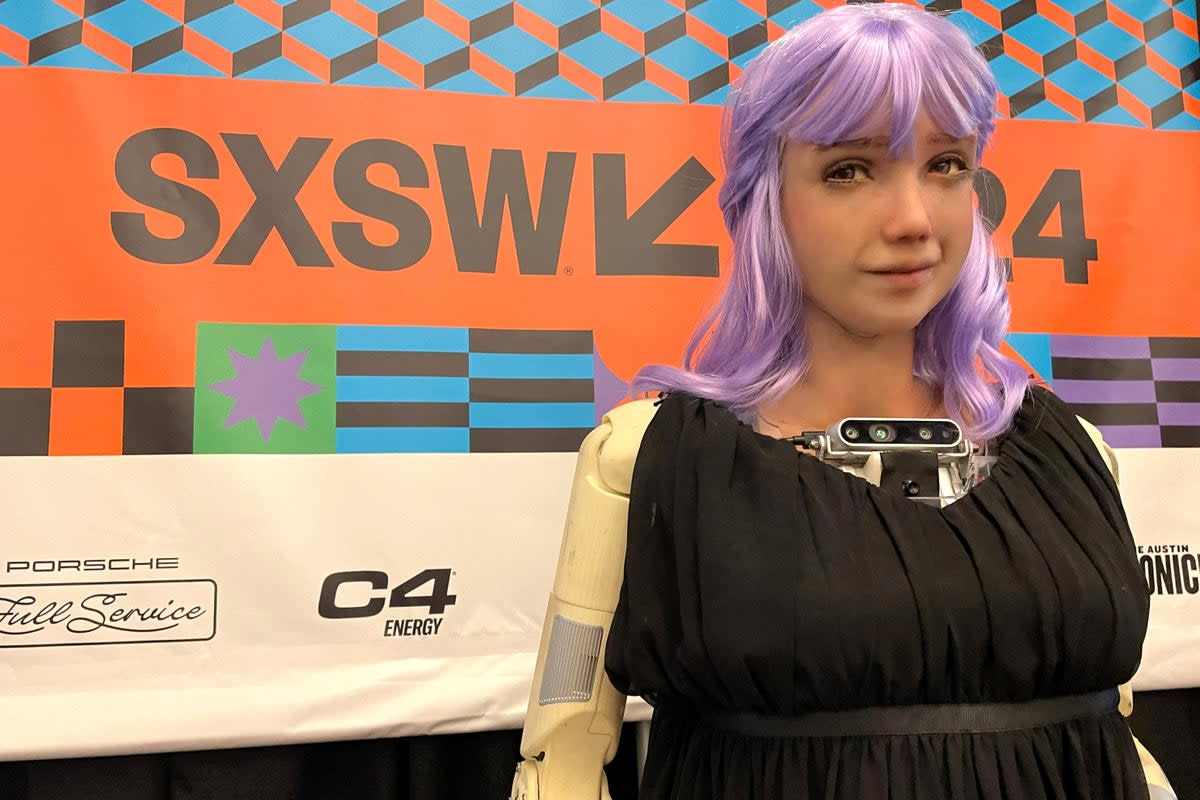 Desdemona, a humanoid robot at SXSW 2024 in Austin, Texas (AFP via Getty Images)