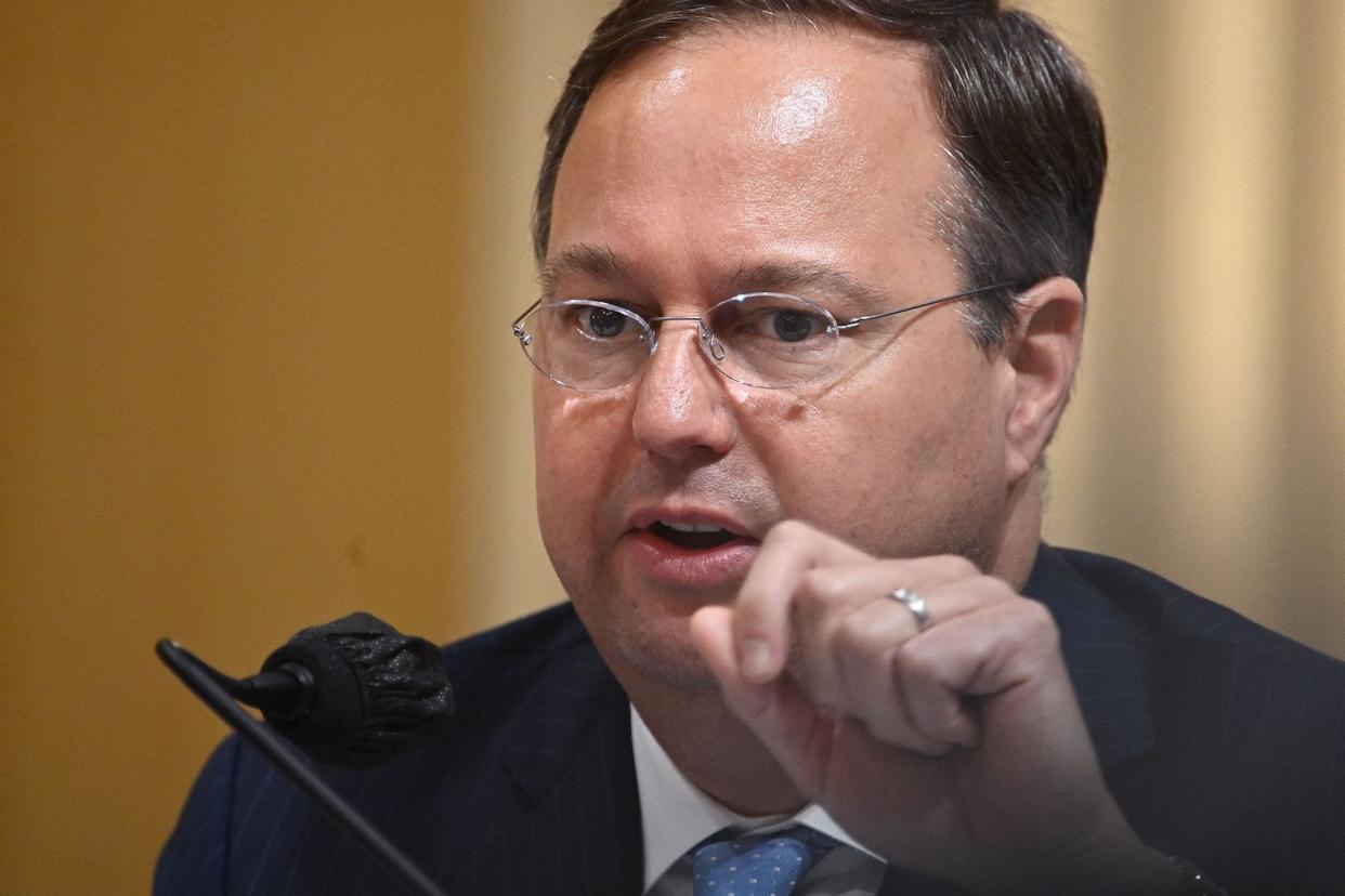 John Wood, a senior investigator on the January 6 select committee, speaks during the panel's third public hearing on Capitol Hill.