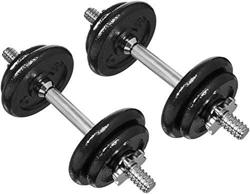 Amazon Basics Adjustable Barbell Lifting Dumbbells Weight Set (Amazon / Amazon)