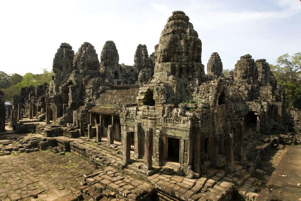 Another view of the Bayon temple at the Angkor Archeological Park in Siem Reap, Cambodia.