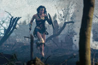 <p>Wonder Woman races across the battlefield, ready to storm the German trenches. (Photo: Warner Bros.)<br> </p>  <p>A Moment of Reflection</p><p> Steve tries to convince Diana to listen to his plan. (Photo: Warner Bros.)<br> </p>  <p>Lady in Blue</p><p> Diana certainly knows how to make an entrance to a gala. (Photo: Warner Bros.)<br> </p>  <p>Dance of Doom</p><p> Diana has her sword handy as she looks for an opportunity to strike down the general. (Photo: Warner Bros.)<br> </p>  <p>Reinforcements</p><p> Chief, Charlie, Sameer, and Steve follow Wonder Woman into battle. (Photo: Warner Bros.)<br> </p>  <p>The Team</p><p> Sameer, Steve, Wonder Woman, Chief, and Charlie strike a post-battle pose. The resulting photo will be unearthed decades later by Lex Luthor (in <em>Batman v Superman</em>) and eventually returned to Diana by Bruce Wayne. (Photo: Warner Bros.)<br> </p>