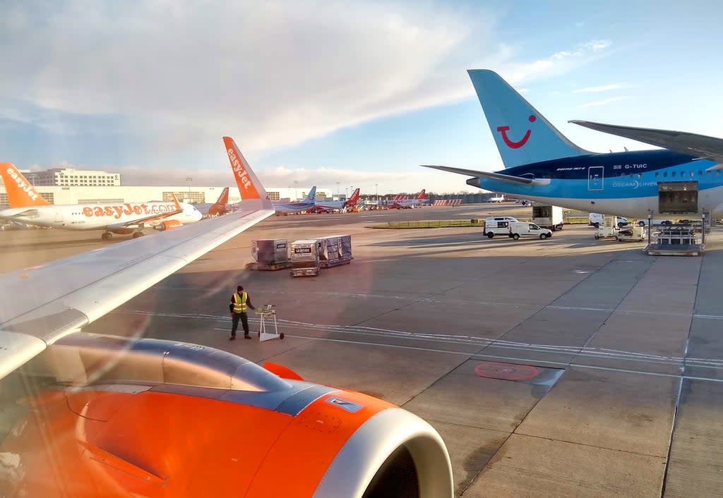 EasyJet and Tui aircraft at Gatwick (Getty Images)