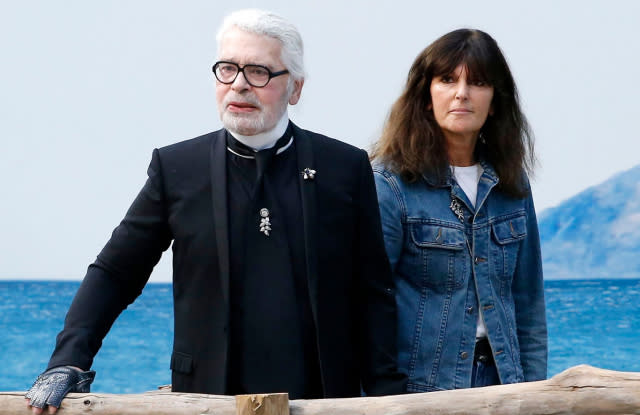 Karl Lagerfeld and Virginie Viard