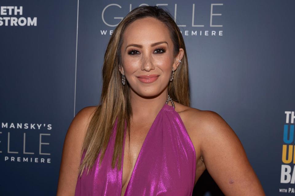 <p>Corine Solberg/Getty</p> Cheryl Burke attends the United Ukrainian Ballet performance of "Giselle" at the Segerstrom Center For The Arts on June 29, 2023