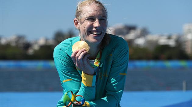 Australian rower Kim Brennan claimed Australia's first rowing gold medal since Beijing, winning the women's single sculls.