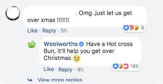 Woolworths hot cross buns