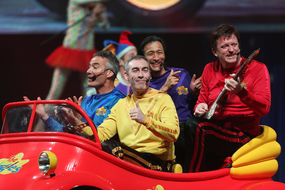 Original The Wiggles band perform in the Big Red Car