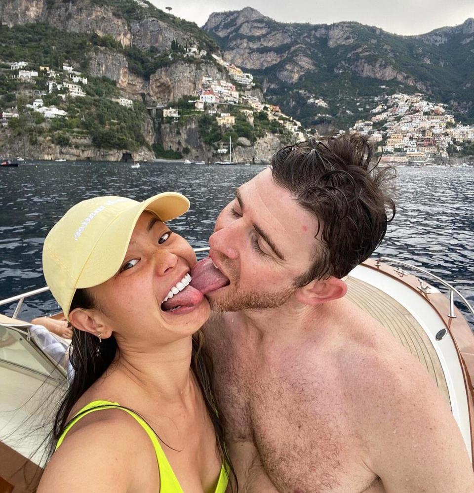 Jamie Chung and Bryan Greenberg Mark 6th Anniversary with a Sloppy Kiss: '6 Years in the Bag'