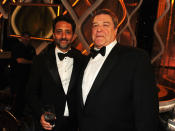 Grant Heslov and John Goodman attend the 70th Annual Golden Globe Awards Cocktail Party held at The Beverly Hilton Hotel on January 13, 2013 in Beverly Hills, California.