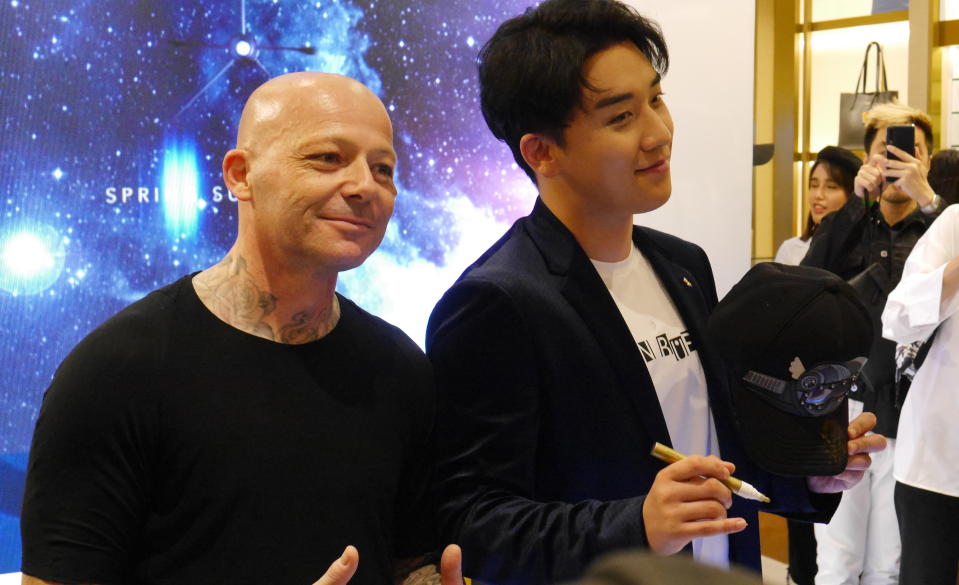 Creative director Fabio Panzeri with Seungri. (Photo: Wenting/Yahoo Lifestyle)