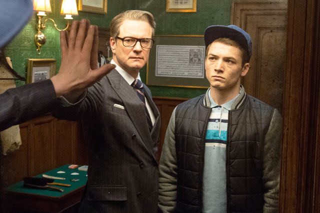 <p>Moviestore/Shutterstock</p> Colin Firth, Taron Egerton 'Kingsman: The Secret Service' Film - 2015