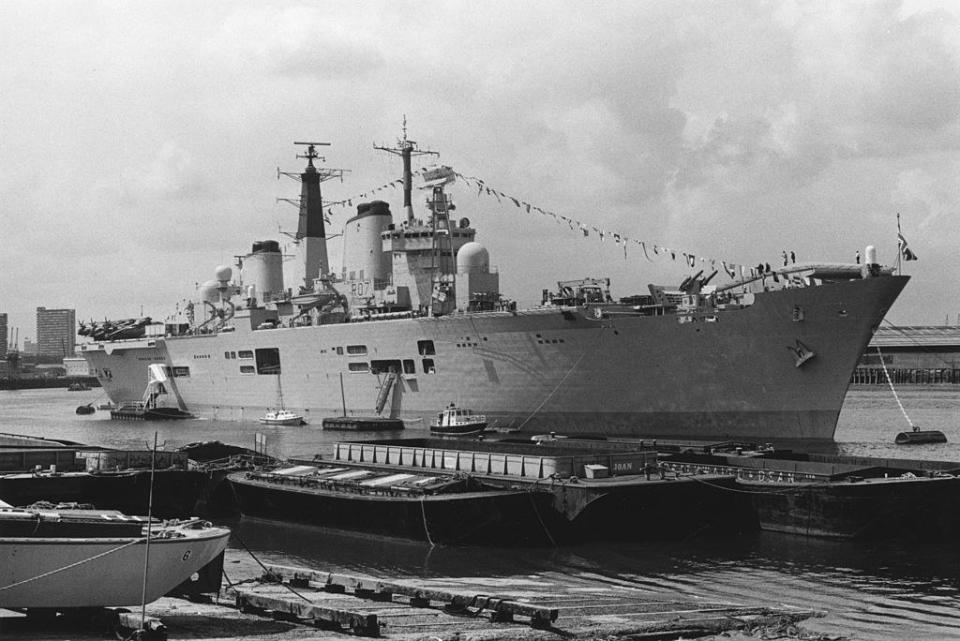 closeup of HMS Ark Royal