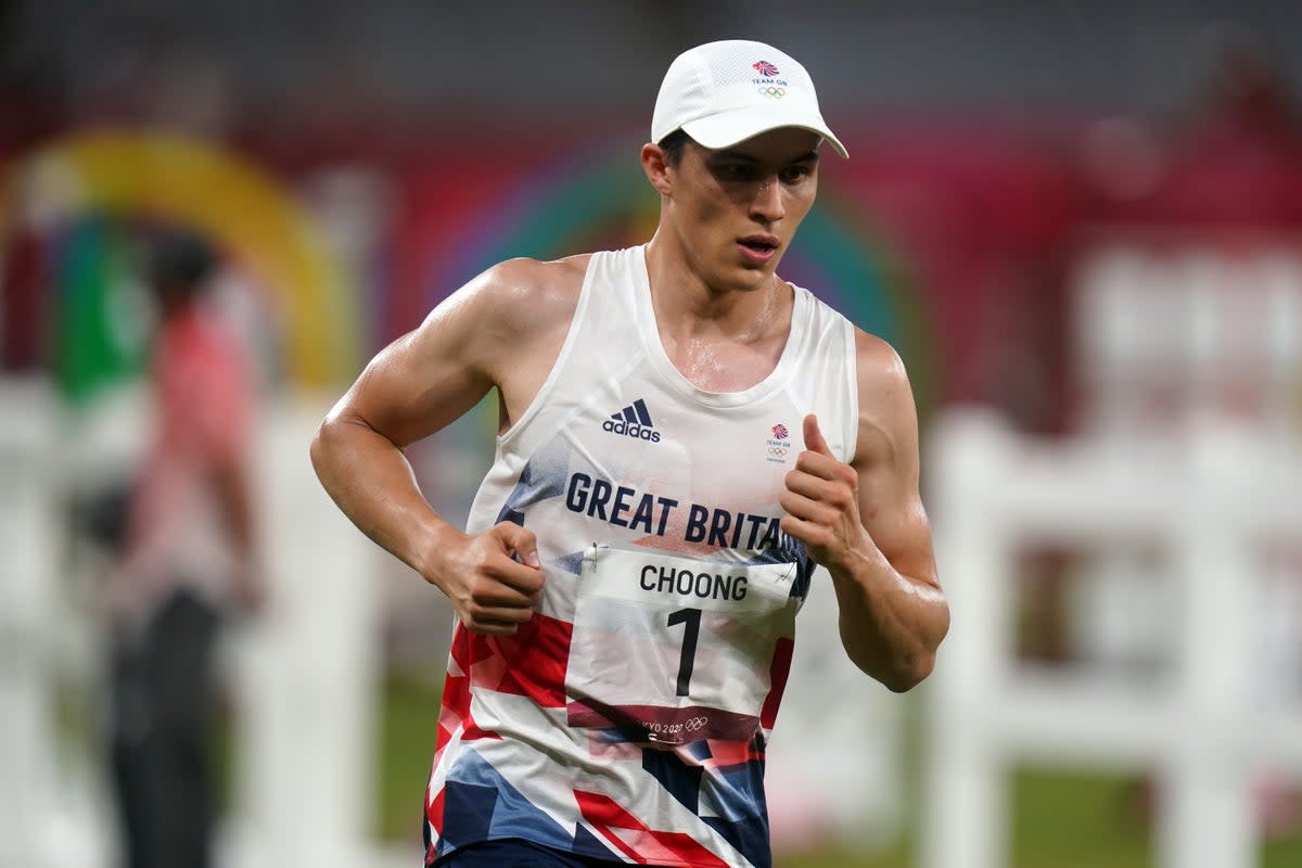 Joe Choong during the modern pentathlon (PA Wire)