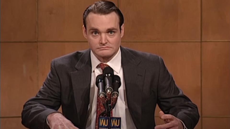 Will Forte as Tim Calhoun on Weekend Update.