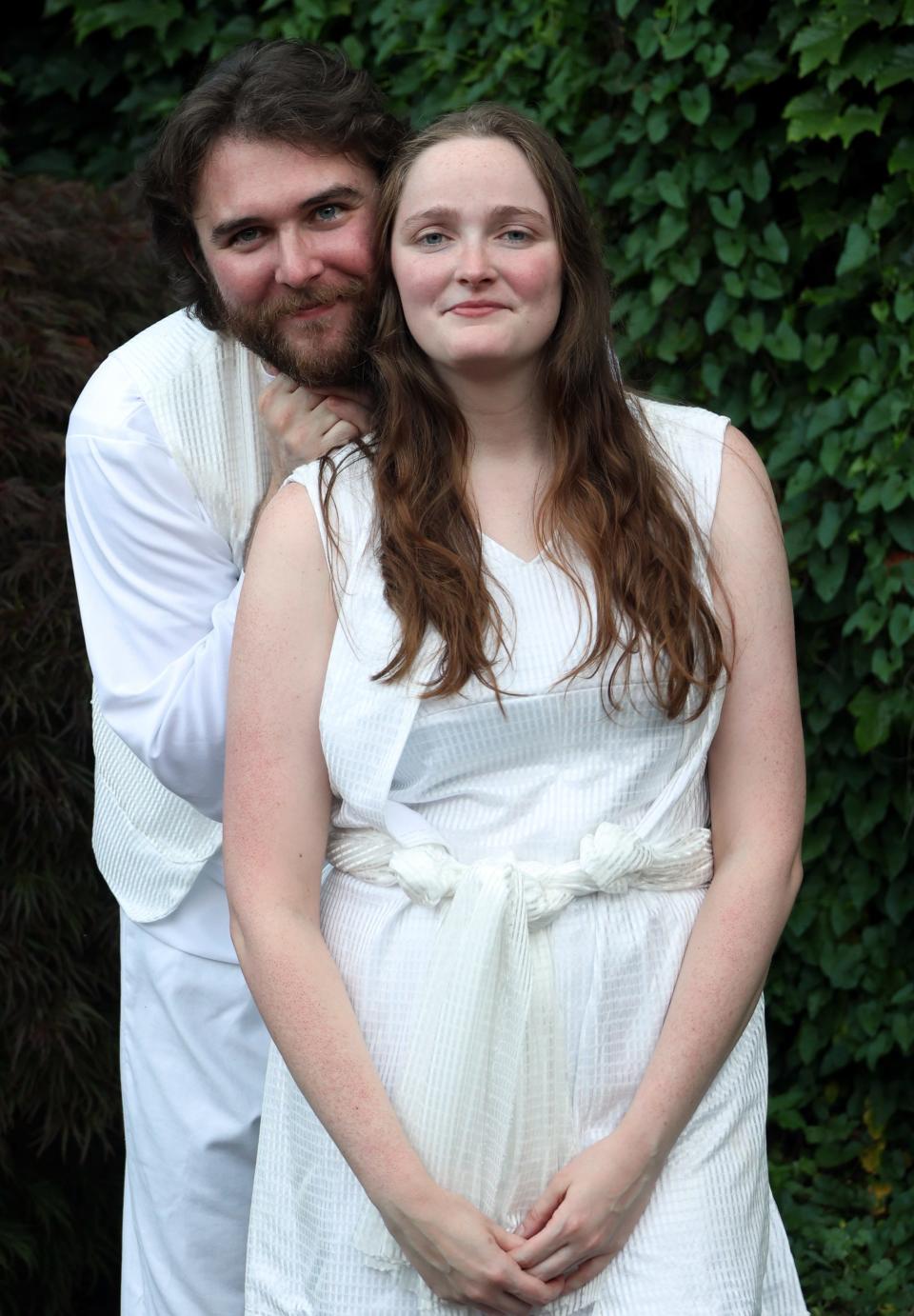 Connor Watkins as Adam and Belle Elliott as Eve in New Castle Playhouse's production of 'Children of Eve.'