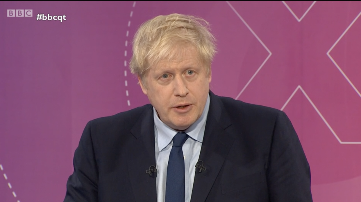 Boris Johnson refused to apologise for comments he made about gay people and muslim women (BBC iPlayer)