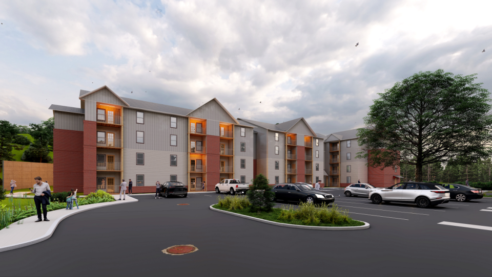 A rendering of The Lofts at Swannanoa, a senior affordable housing development set to go before the Board of Adjustment on April 17.