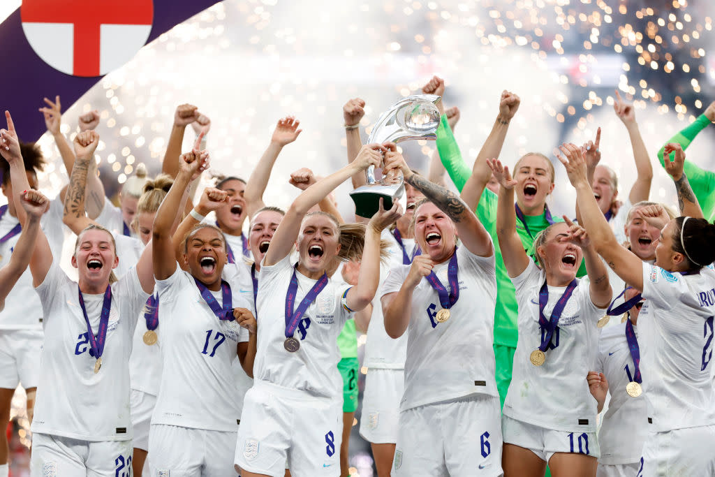 The Lionesses celebrate their win, but how will it change women's football? (Getty Images)