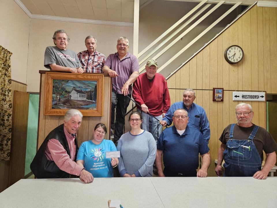 Special Olympics of Michigan Area 29 of Lenawee and Hillsdale Counties, recently received a donation of $3,500 from the Knights of Pythias in Allen.