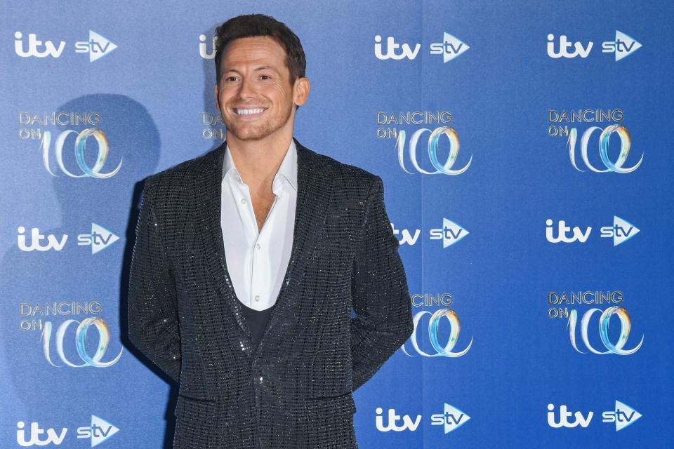 Twinkle toes: Joe Swash looked excited for the challenge (Getty Images)