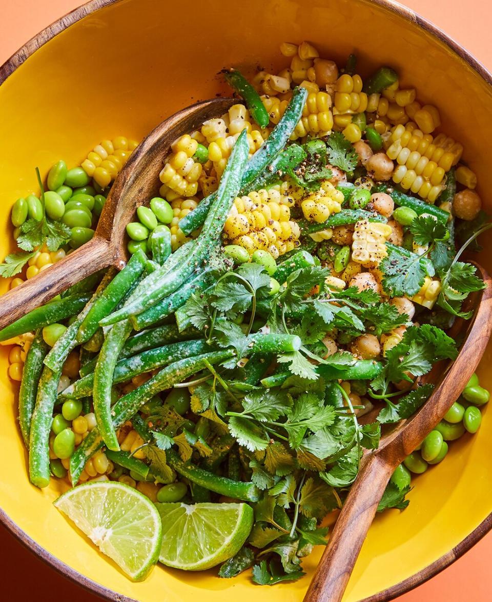 This fresh salad is a summer-focused refresh of bean salad. It travels well and tastes best made ahead.