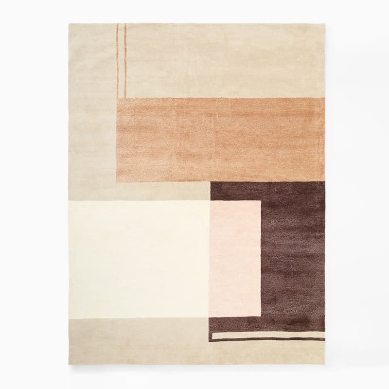 Colorblock Shine Rug