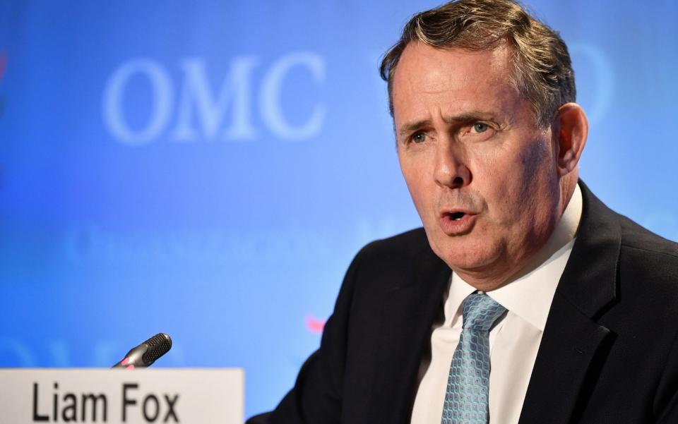 Classified documents relating to US-UK trade talks were taken from a private email account belonging to Liam Fox, the former International Trade Secretary -  Fabrice Coffrini/AFP