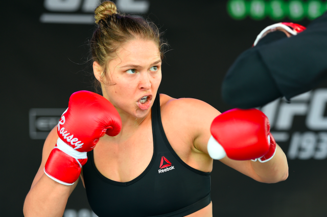 Rousey trains. Pic: Getty