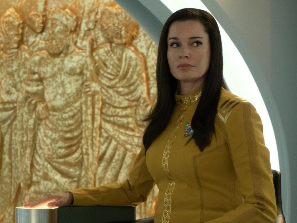 Lost in space: Romijn as Una aka Number One in ‘Star Trek: Strange New Worlds’ (Michael Gibson/Paramount+)