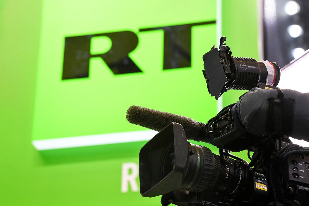 RT logo KIRILL KUDRYAVTSEV/AFP via Getty Images