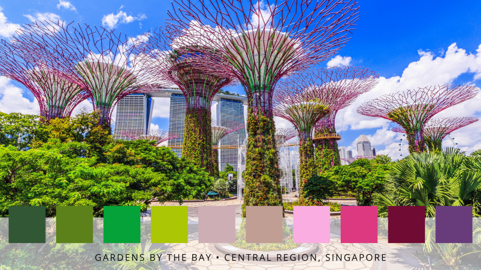 <p>Awash with pinks, greens and purple, this world-famous garden in Singapore brings nature right into the bustling city. Spanning 250 acres, expect waterfront gardens, the largest glass greenhouse in the world and spectacular 'super trees'. </p>