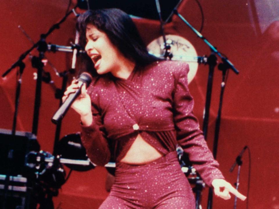 Arlene Richie/Getty Selena Quintanilla sings at the Houston Astrodome Livestock Show & Rodeo in February 1995.