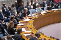 United Nations Secretary-General Antonio Guterres speaks during a high level Security Council meeting on situation in Ukraine, Thursday, Sept. 22, 2022, at United Nations headquarters. (AP Photo/Craig Ruttle)