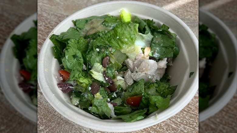 Greek salad close up